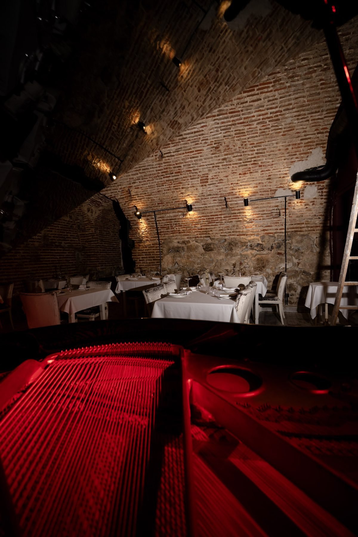 Salón de Tres Libras preparado para un grupo